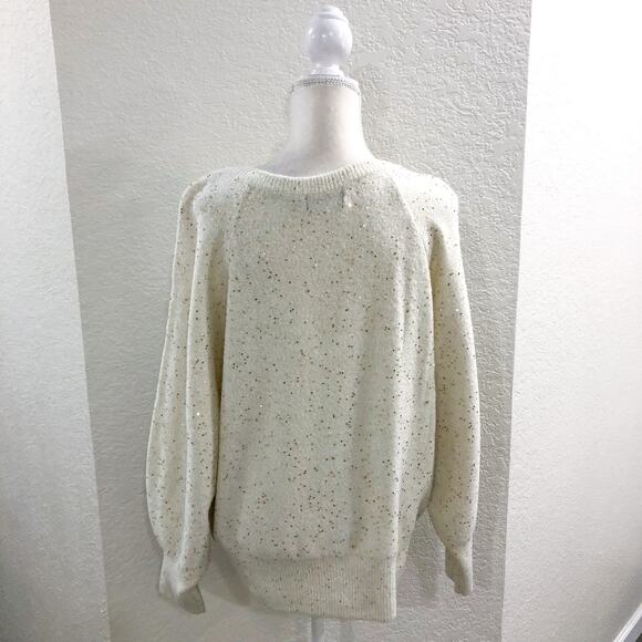 Karl Lagelfeld Paris Sparkle V-Neck Sweater - Picture 5 of 12